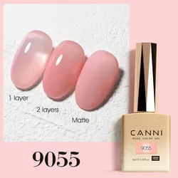 Canni-semi-permanente geléia unha polonês, cor-de-rosa unha polonês, não-polonês, com um sem contato top coat de polonês, o que é bom para a arte do prego francês