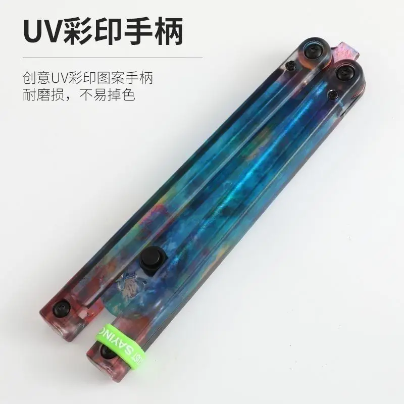 Cuchillo de Mariposa Plegable Portátil CSGO Balisong, Cuchillo de Práctica de Bolsillo de Material Plástico, Herramienta de Entrenamiento, Accesorios de Caza