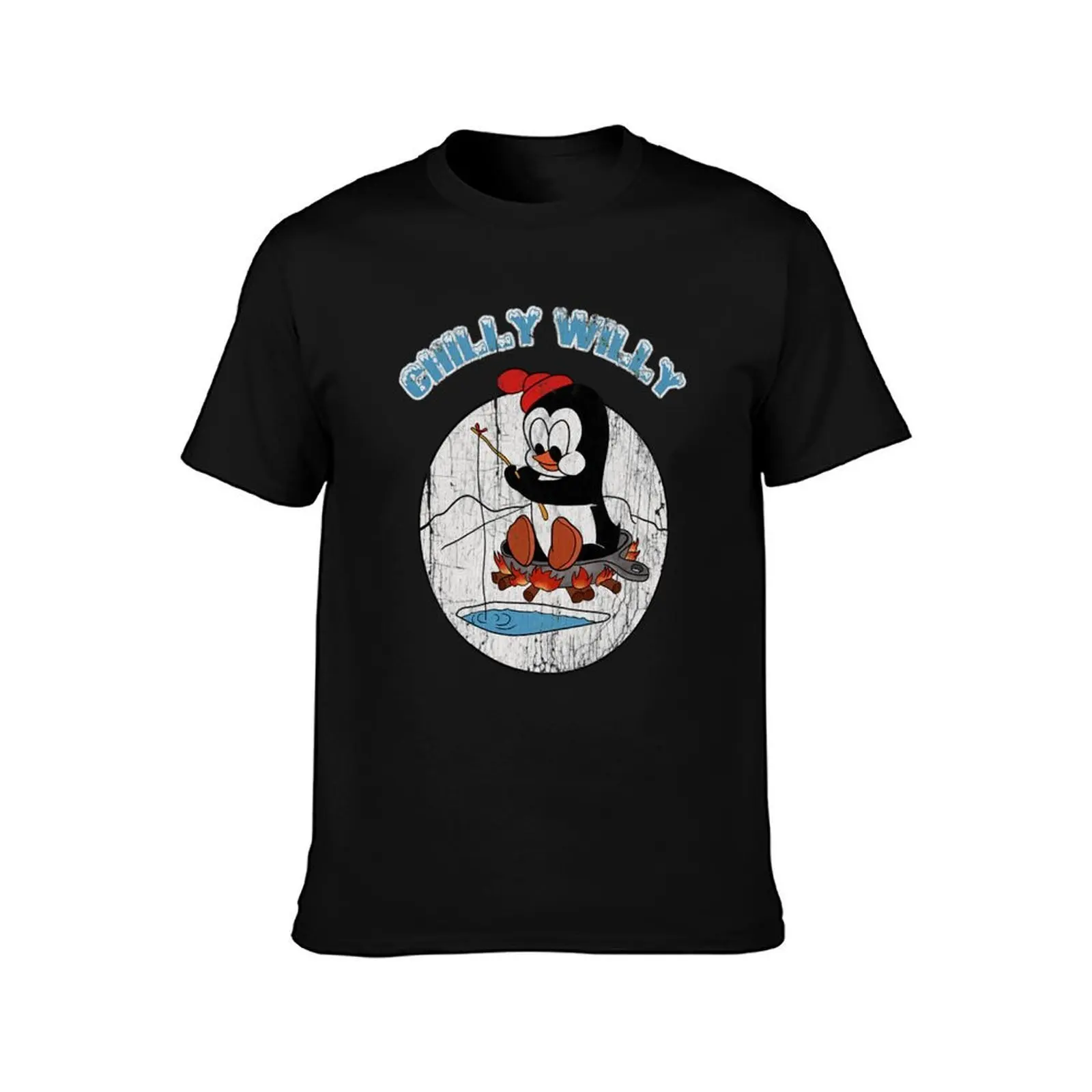 Chilly Willy T-Shirt Summer Casual Cotton Tee Oversized Streetwear Tops Vintage Graphic Print Loose Fit Short Sleeve
