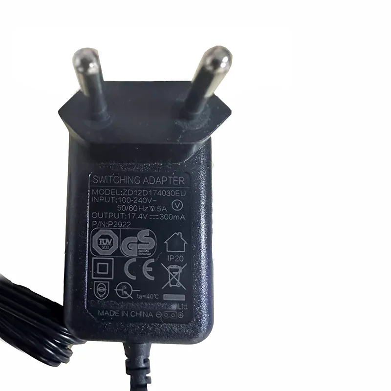 

Original ZD12D174030EU Power adapter W7 Wireless Floor Washer 17.4V300mA Charger T-ZC76 Power supply