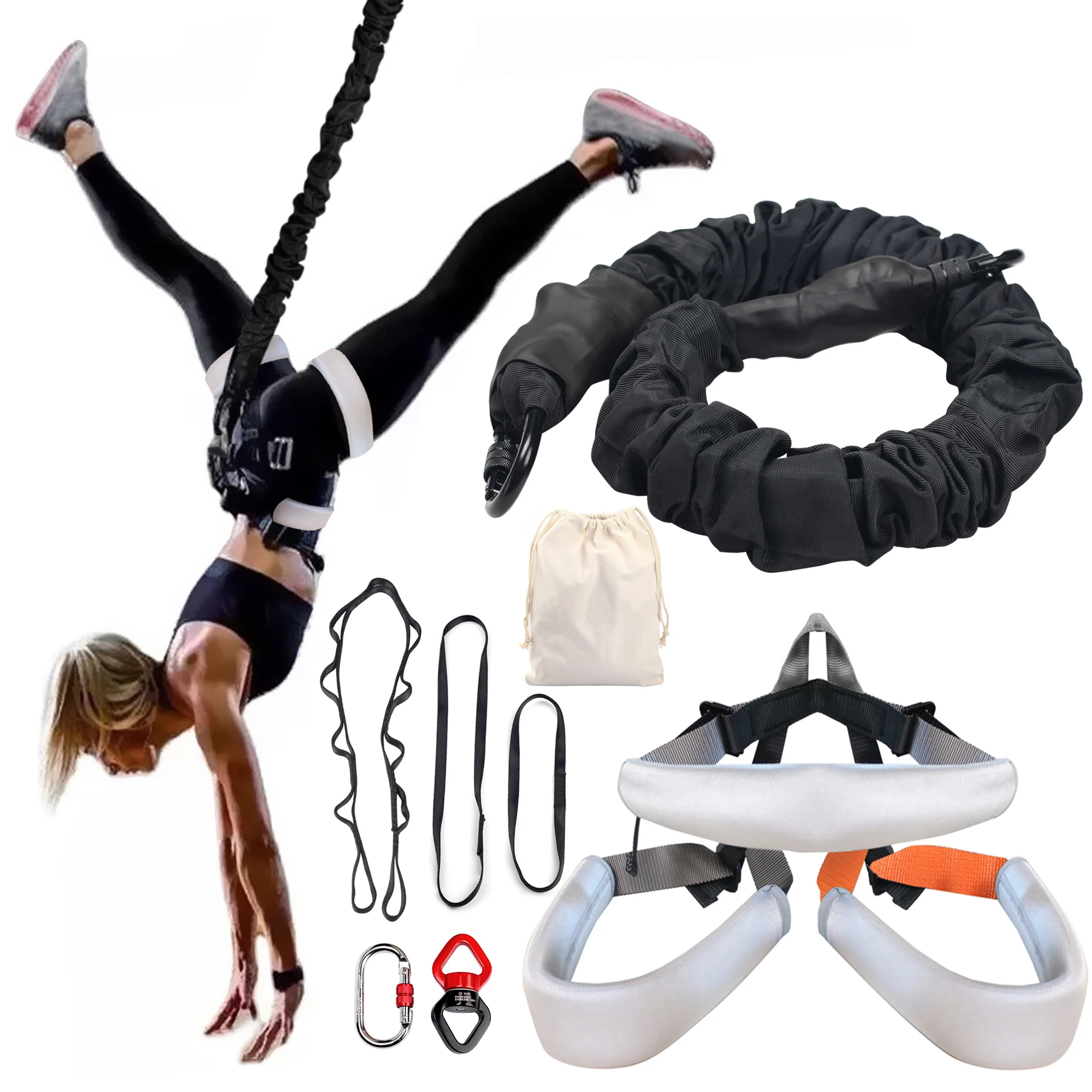 Heavy Bungee Fitness Kit Cord Upgraded For Home Gym Yoga Bungee Rope Gravity Bungee Training Pro Tool for Home Gym Studio