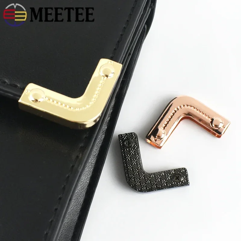 5/10/20Pcs Bag Corner Protector Metal Clip Buckle Purse Edge Cover Clasp Leather Decoration Wrapping Screw Clips End Lock Parts