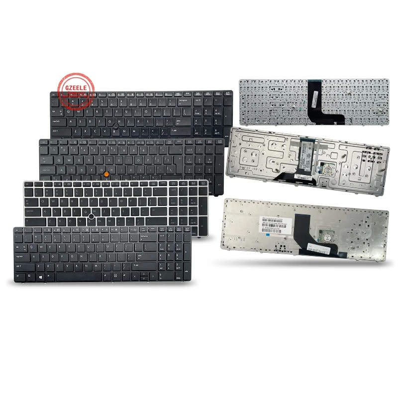 New US Laptop Keyboard For Hp Elitebook 8760w 8770w 8760 With Point English Layout