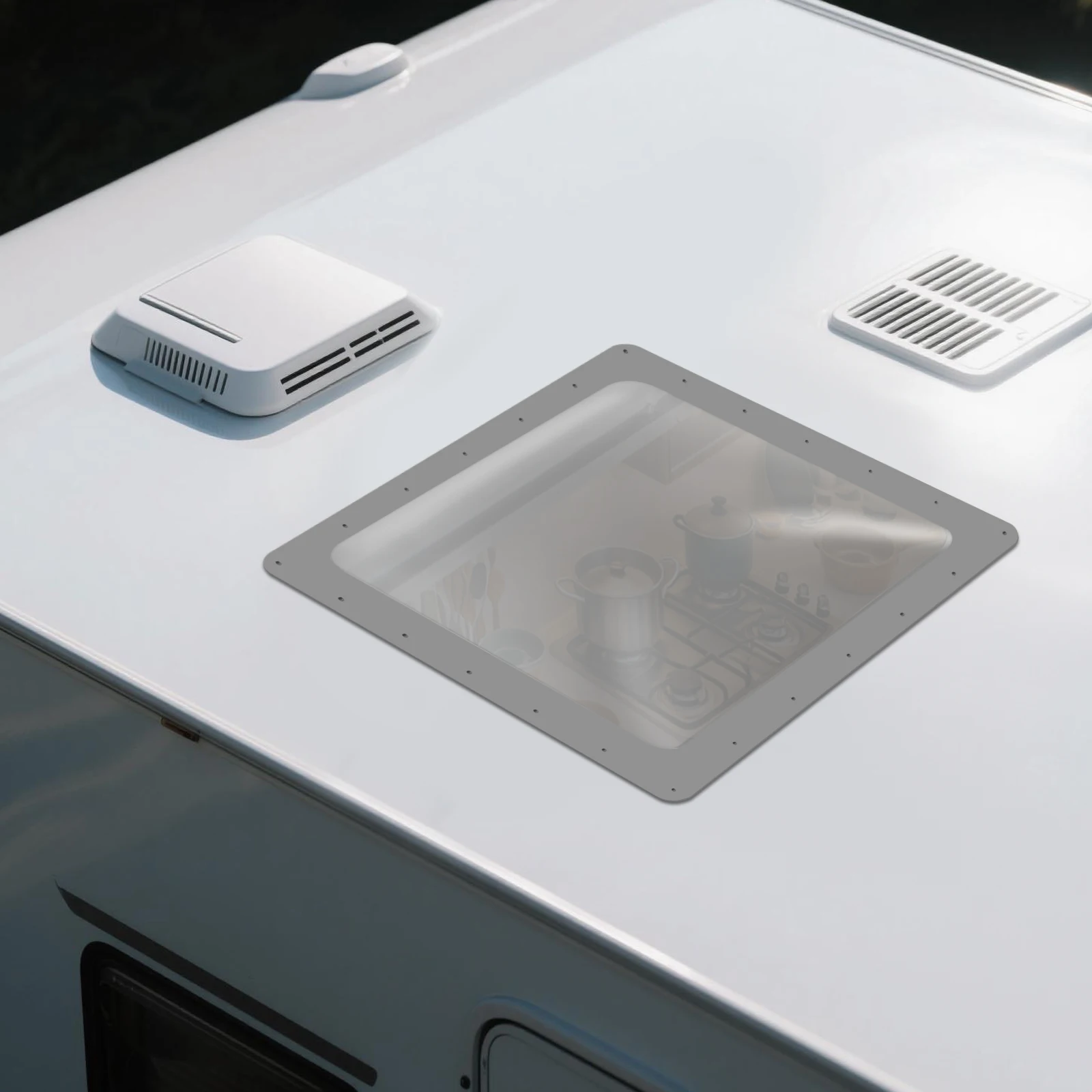 Lucernario per camper da 26 * 26 pollici Cupola esterna Lucernario per camper universale resistente ai raggi UV Lucernario per camper resistente all'usura