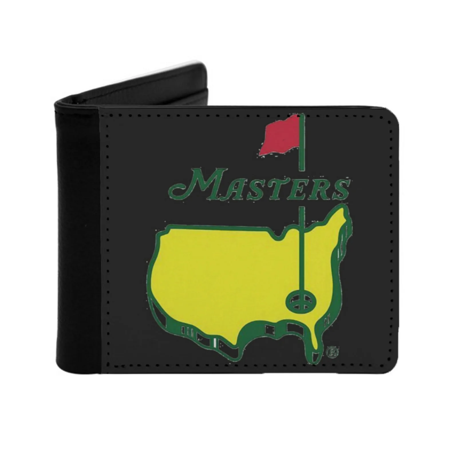 Masters Golf Pga, billeteras cortas para hombre, tarjetero, billetera Retro, billetera de cuero Pu para hombre, Golf Pga Masters Pga Tour Tiger