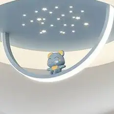 

Милый светильник потолочный в виде панды и котенка для детской комнаты, потолочная люстра для девочки, принцессы, мальчика, детской спальни, розовое украшение, милый светодиодный потолочный светильник в виде животного