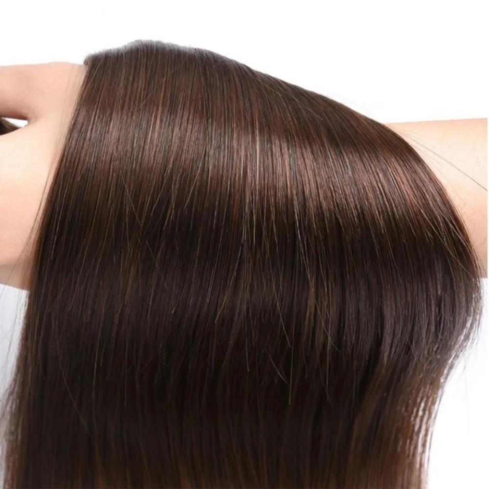 # 4 ブラウンカラーストレート人毛バンドル 100 グラム/個ダブルウェフトヘアエクステンション 12A グレードフルエンドブラジルバージンヘア