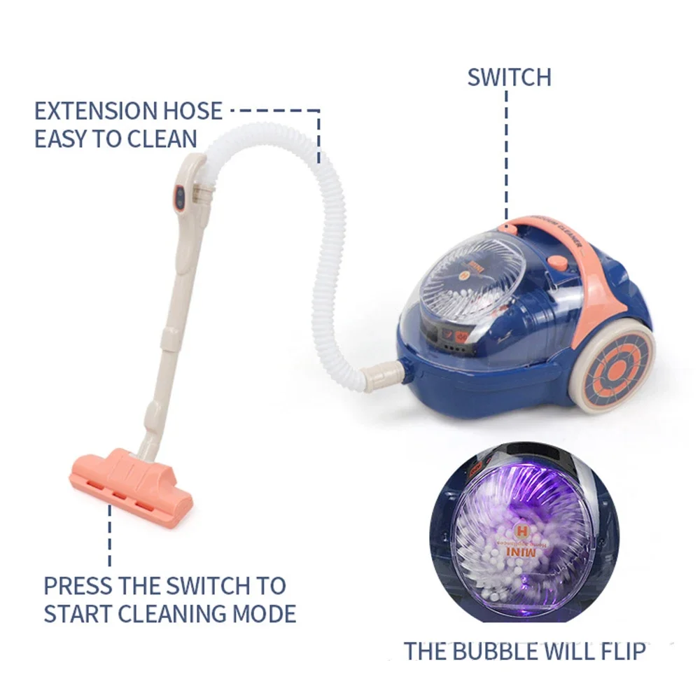 Pretend Kitchen Play Toys Electric Vacuum Cleaner Water Sweeper Household Juicer Dispenser Washing Machine Simulation Appliances