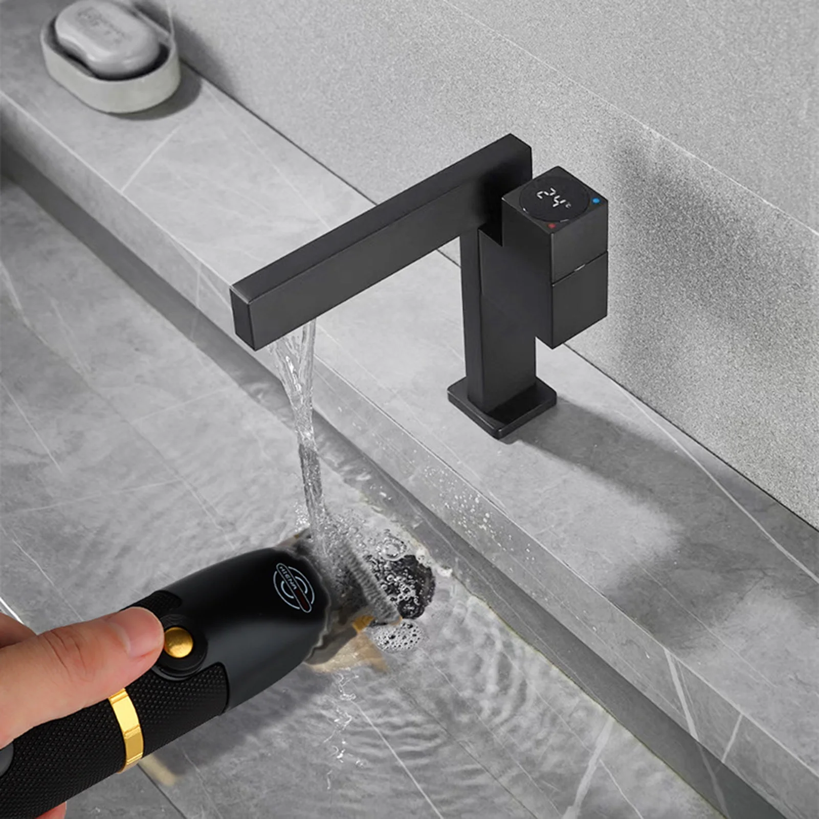 HIENA profesjonalny zestaw maszynek do strzyżenia włosów Retro rzeźbiony wzór elektroniczny trymer do brody i włosów wyświetlacz LED USB ładowanie zestaw do strzyżenia włosów