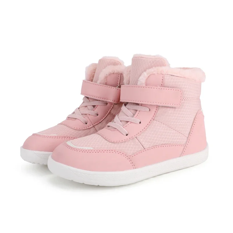 Fashion Children Short Boots Hook & Loop Girls Boys Cotton Snow Boots Warm Kids Boots Outdoor Causal Walking Sneakers 2024 New