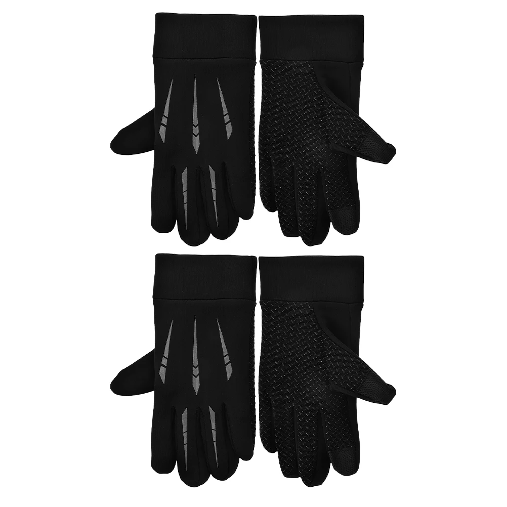 

2 Pairs Gloves for Motorcycle Bike Cold-weather Cycling Men Touch Screen Diving Full Finger Warm Woman