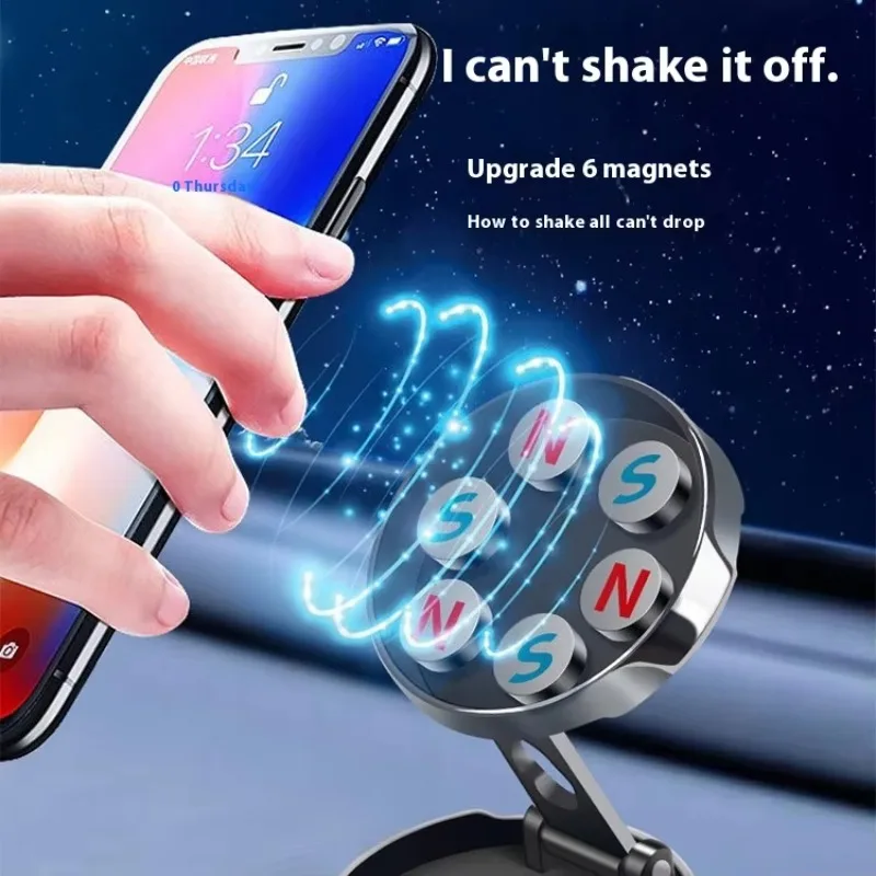 Universal Rotatable Windscreen Dashboard Phone Mount Car Phone Holder with Strong Magnets for Dashboard