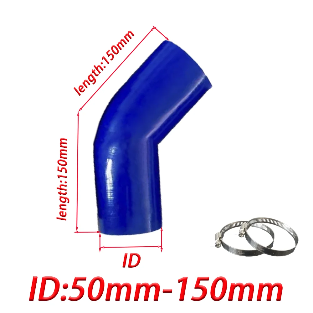 Automotive intake pipe Modification silicone Intercooler turbocharger 45 degree elbow water pipe joint
