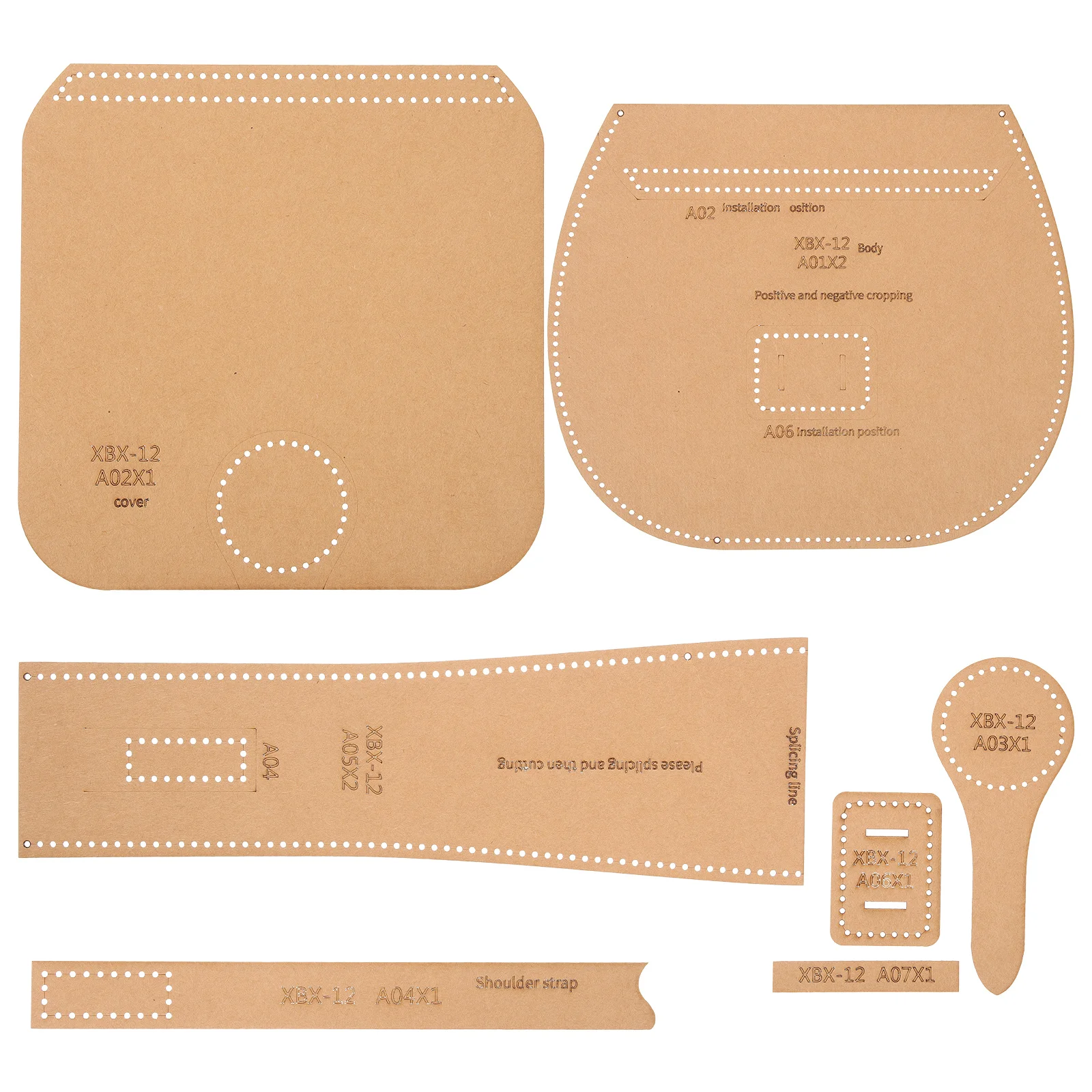 

1 set 1 Set Diy Shoulder Bag Template Handmade Pattern Reusable Precise Wallet Template For Work Purse Making