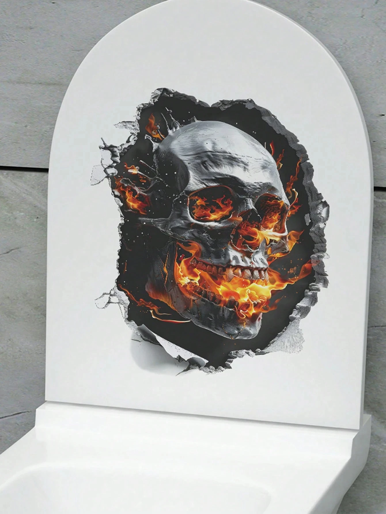 

2D плоские страшные наклейки на Хэллоуин, жуткие, восходящие из земли, водонепроницаемые, съемные для дома, ванной, кухни, гостиной