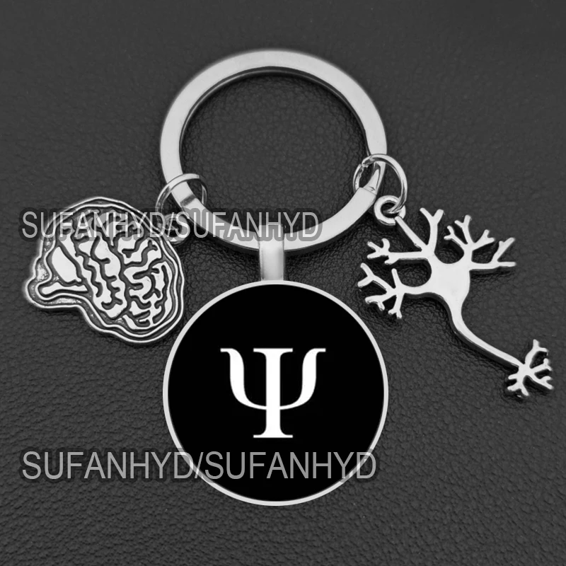 Creative Psychological Keychain for Men Psychology Key Holder for Keys Medical Brain Key Chains House Gift for Teacher