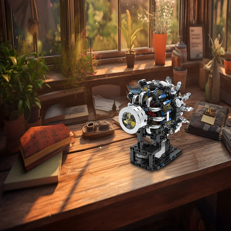 Modèle d'avion V8 en brique de Simulation motorisée, blocs de construction techniques à entraînement électrique, jouets créatifs, cadeaux pour enfants garçons