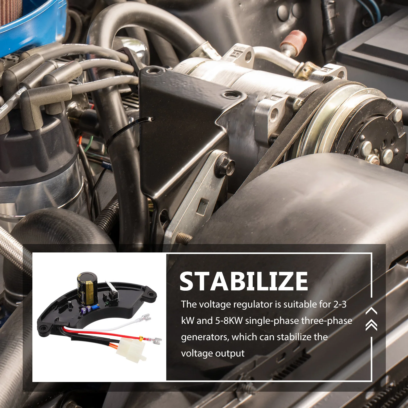 

Alipis Generator Voltage Regulator Stabilizer Automatic for Home Commercial Outdoor Use Accessory