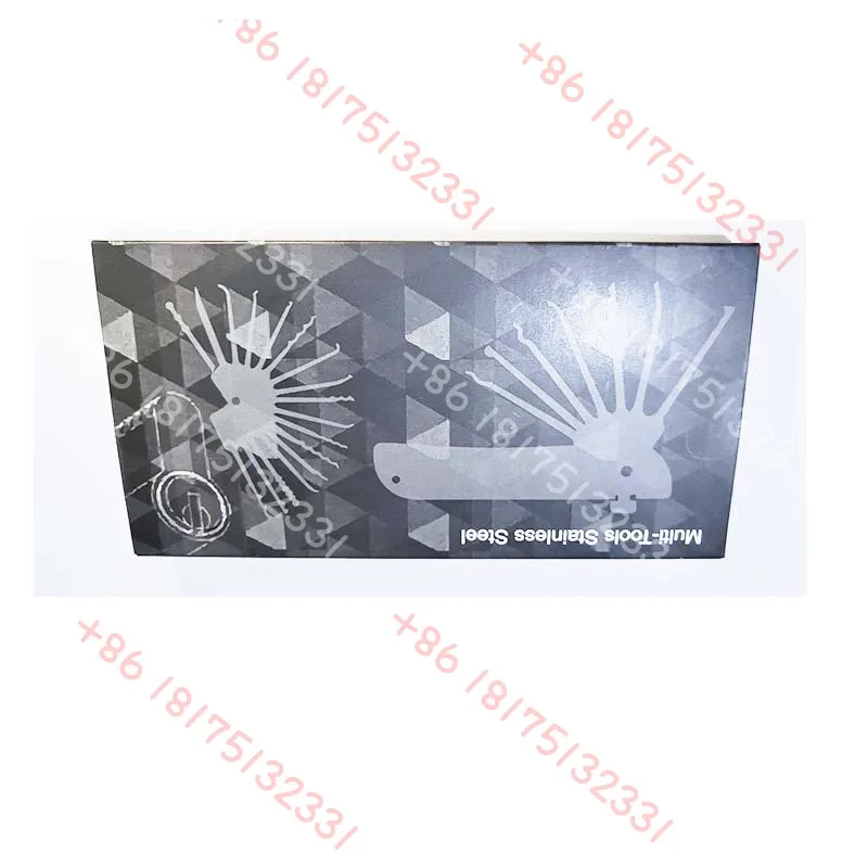 رئيس قابل للتبديل 24 قطعة الفولاذ قفل اختيار سكين الجيب اختيار EDC المحمولة جاك سكين جيب ضوء سهلة حمل أدوات الأقفال #6