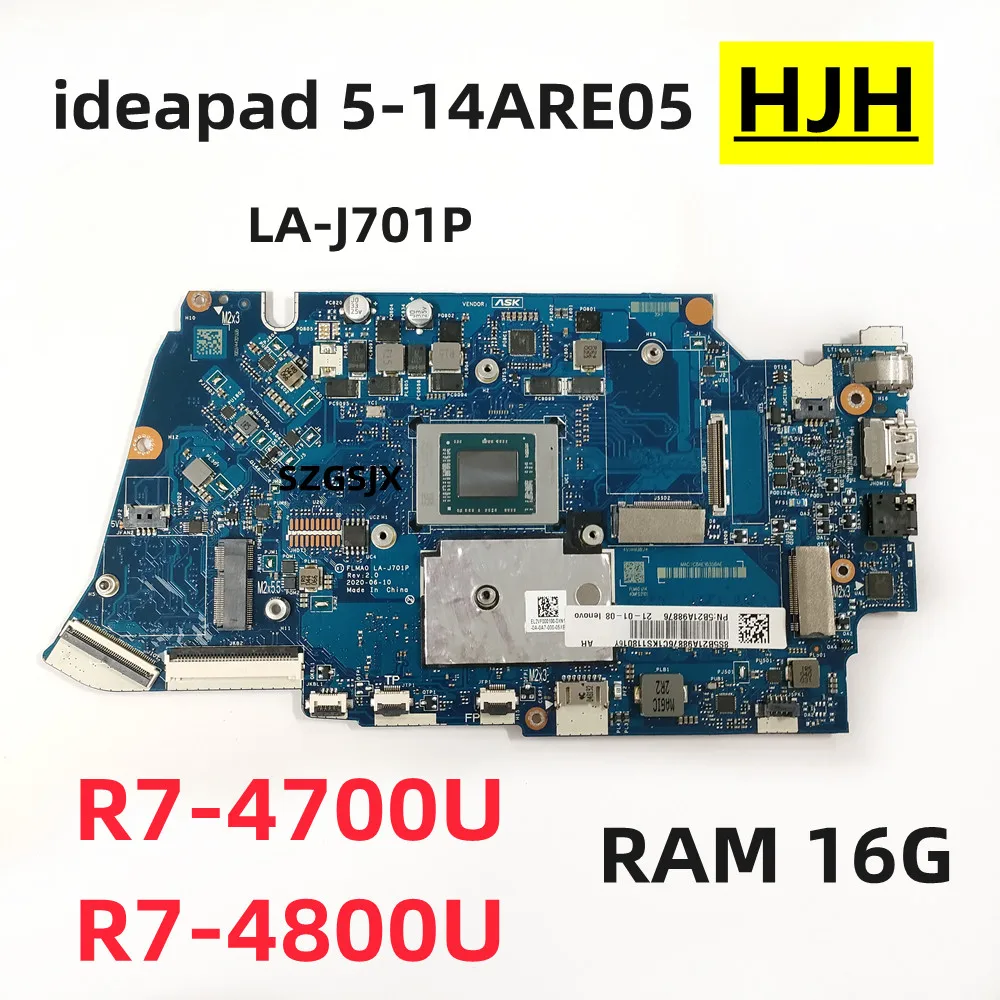 

Для Lenovo Ideapad 5-14ARE05 материнская плата для ноутбука, LA-J701P с AMD/R7-4700 16G RAM, 5B21A98873 5B21A98876 ,100% тест