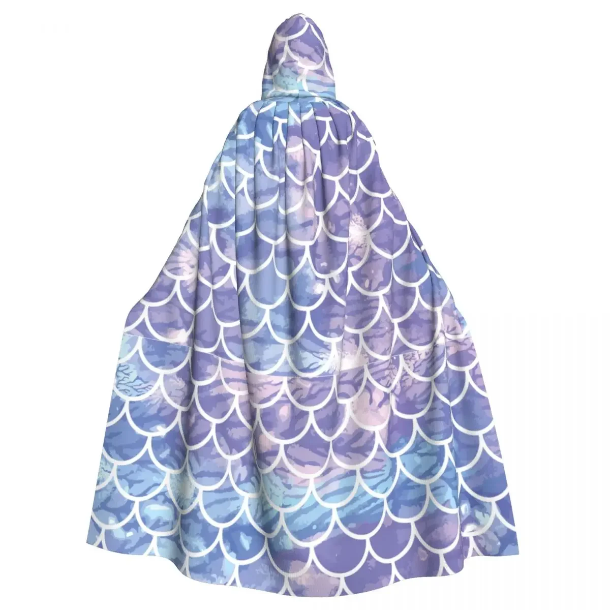 Hooded Cloak Unisex Cloak with Hood Lilac Scales Cloak Vampire Witch Cape Cosplay Costume