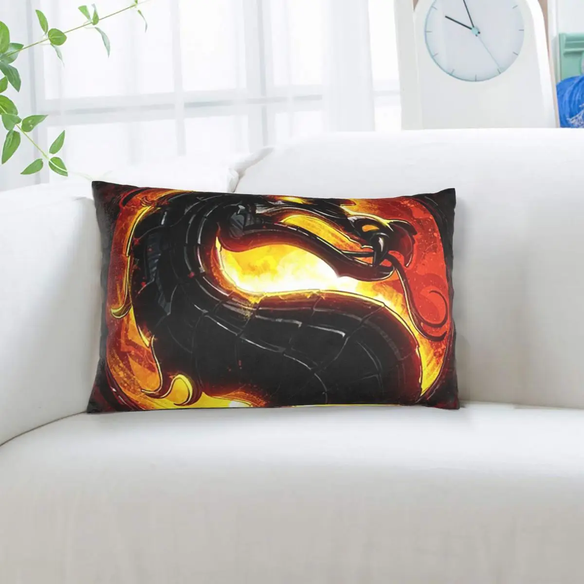 Cartoon Mortal Kombat Rectangle Pillowcase Cushion Cover Decorative Bedroom Bed Home Comfort Throw Pillow