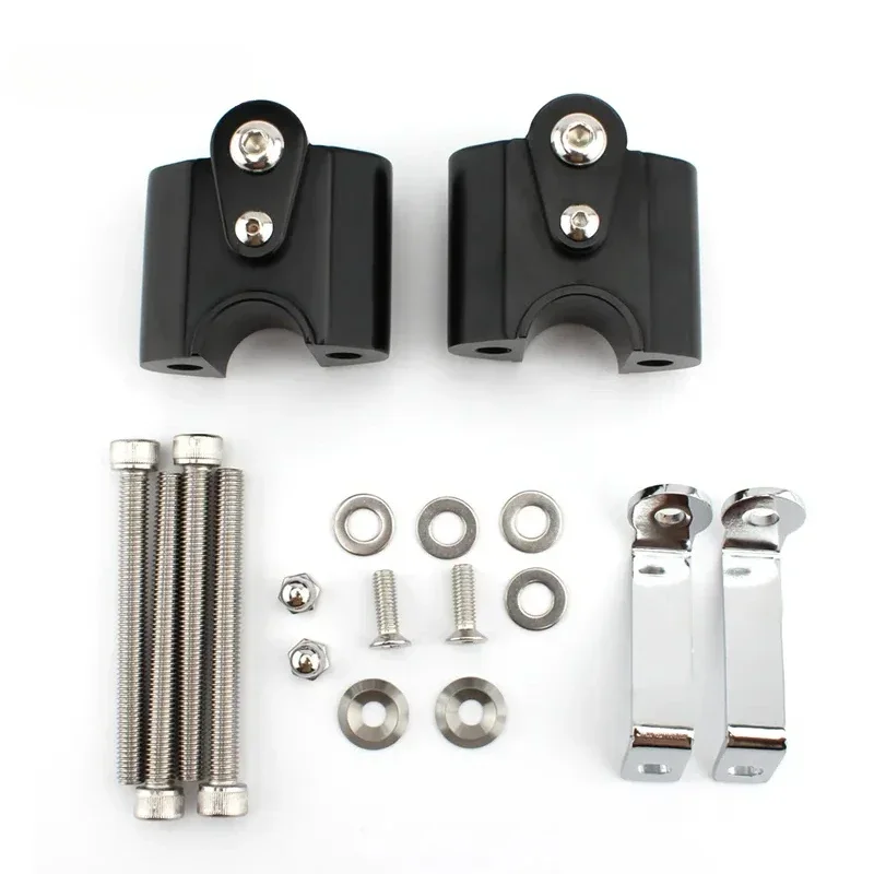 Motorcycle Handlebar Riser Heighten Adapters Rise Offset Handle Bar Bracket Kit Fits For BMW R18 R 18 Classic 2020-2024