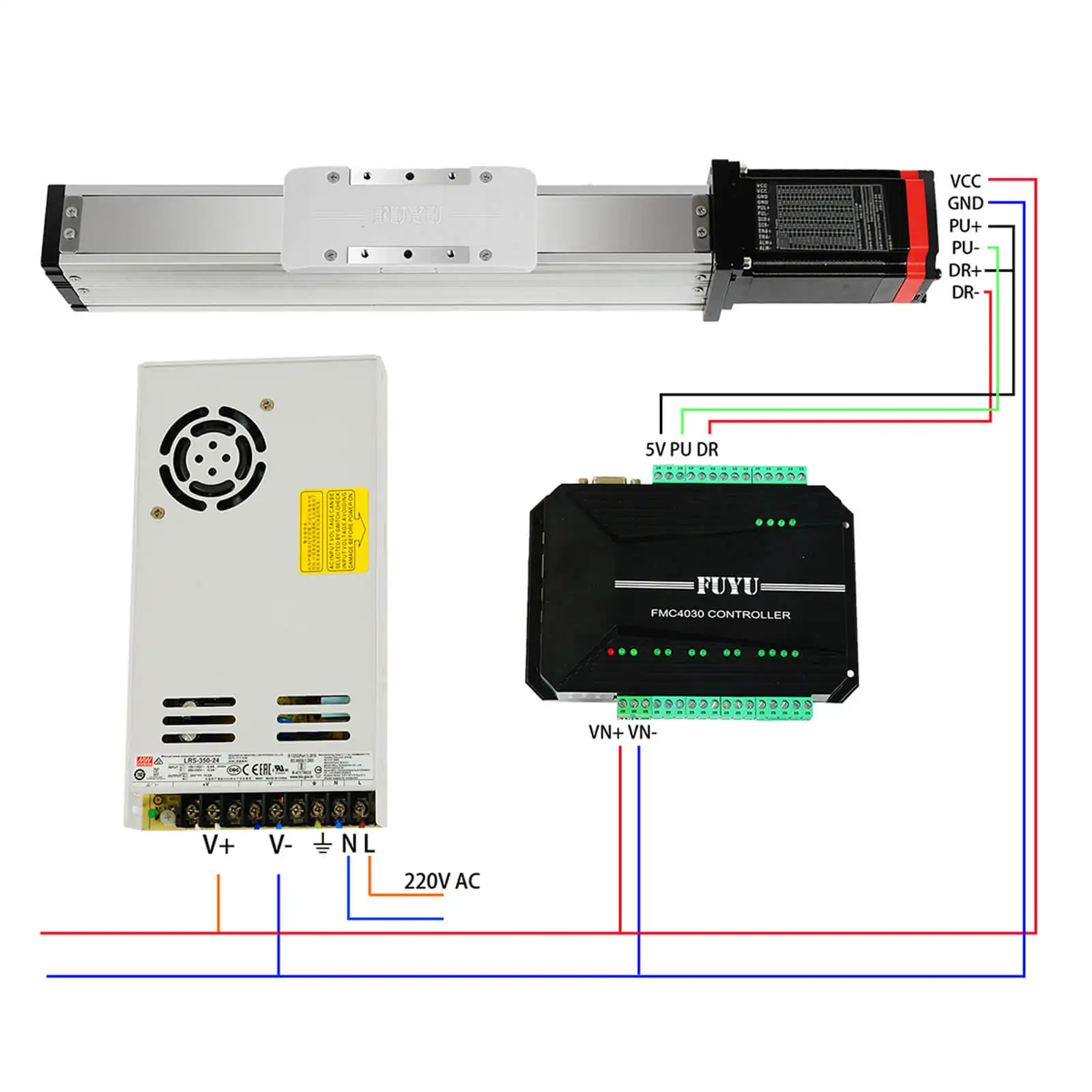 

No Step Loss‌ Motorized Guide Dustproof Rail Ball Screw Linear Actuator with Driver