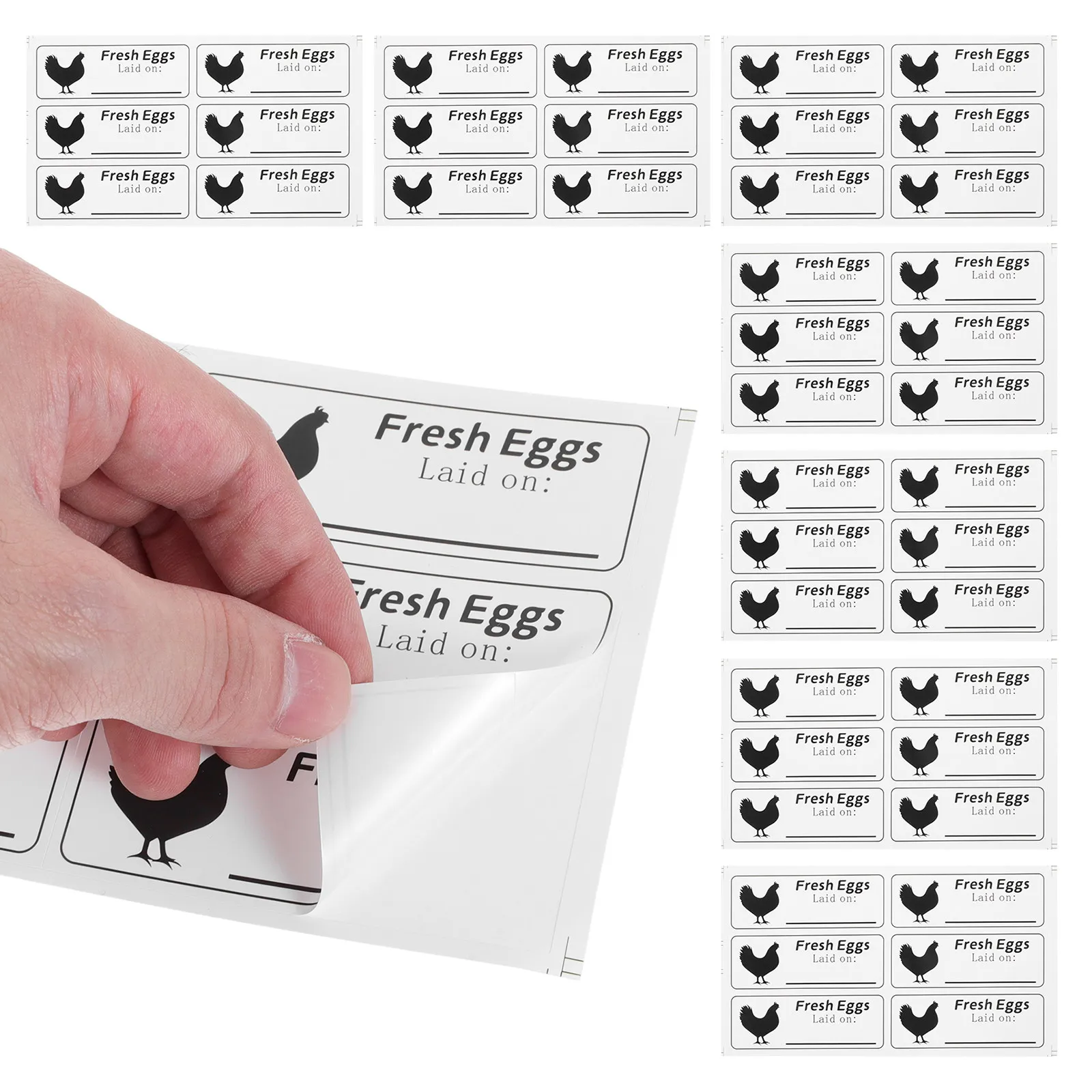 

20 Sheets Egg Produce Date Stickers Adhesive Labels for Fresh Egg Cartons Farm Home Use Food Safety Tracking Decals