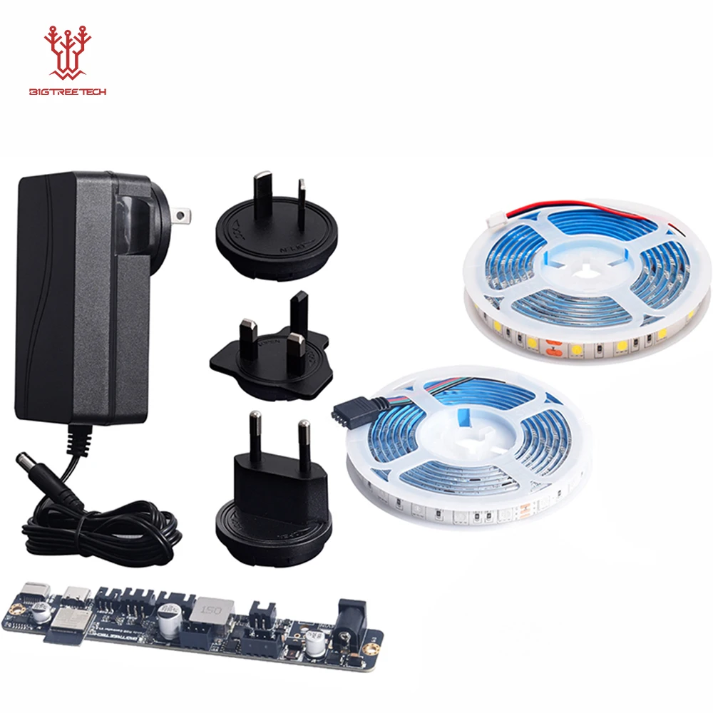 BIGTREETECH RGB Upgrade Kit RGB Light Strip Perch PX Light Strip Panda RGB Controller Power Upgrade For Bambu Lab P1 X1 H2D A1