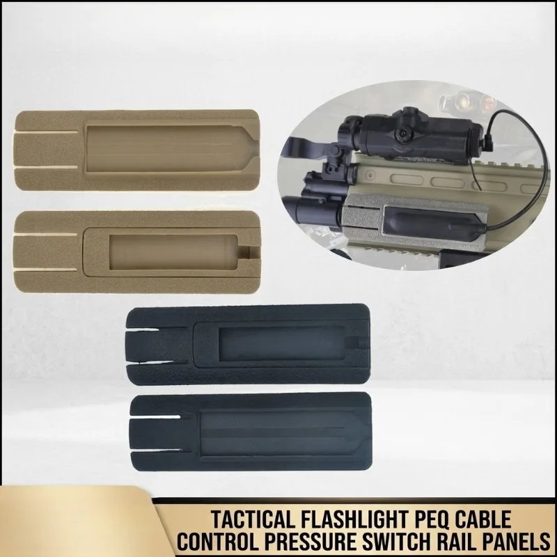 

Tactical PEQ15 DBAL-A2 SF Flashlight Tail Switch Cable Slot Picatinny 20MM Rail Handguard Cover Panel Mount Accessory