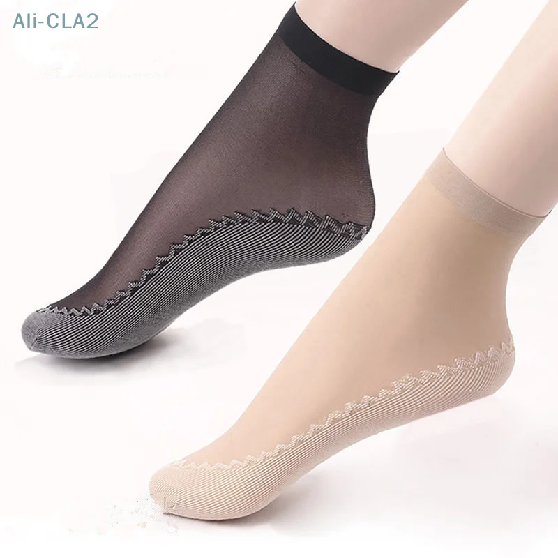 Fashionable Casual Elastic Thin Sweat-Absorbent Cotton Bottom Mid-Calf Socks For Women