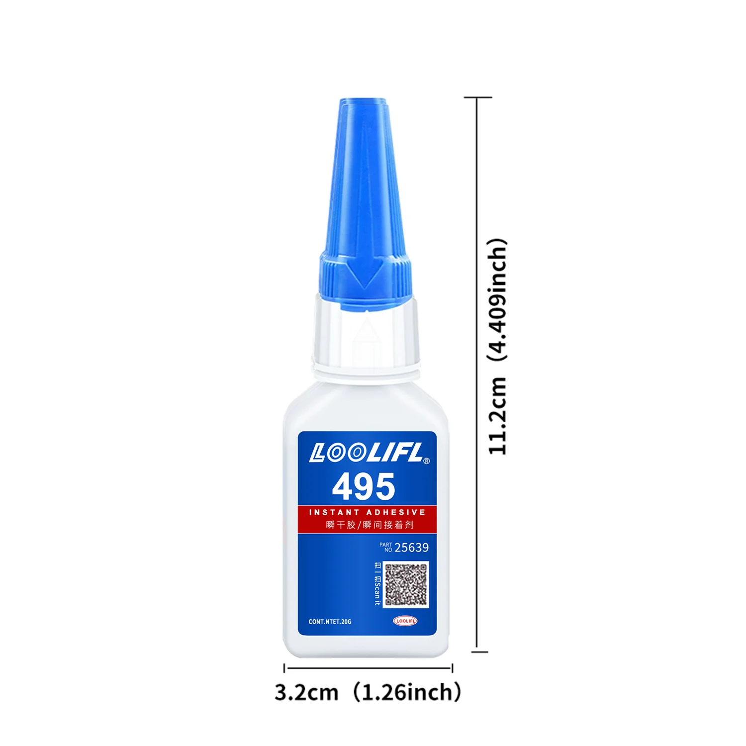 LOOLIFL 1-5PCS 495 Superlijm Instant Sneldrogende Cyanoacrylaat Lijm Leer Rubber Hout Metaal Sterke Bond Vloeibare Lijm 20G - afbeelding 2