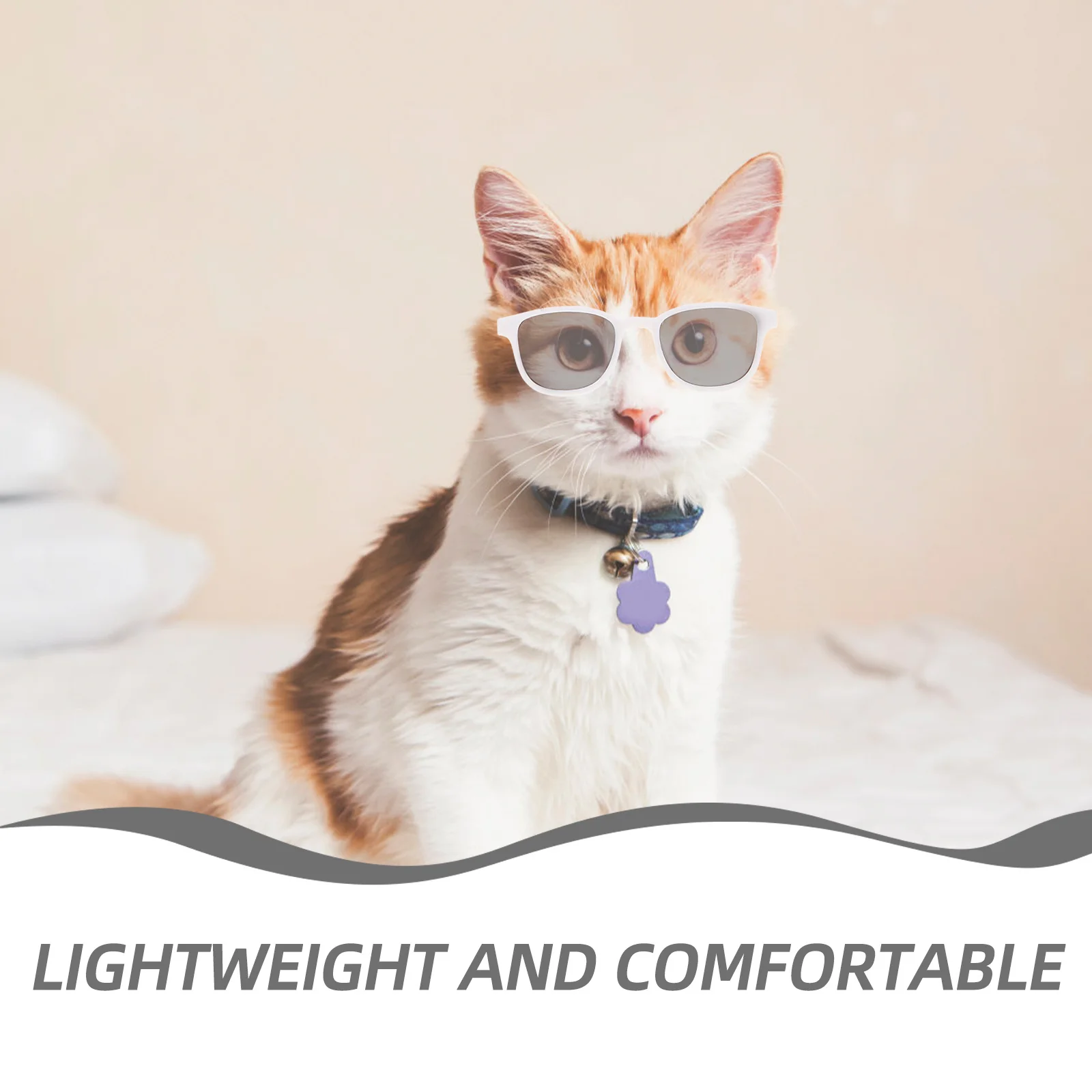 

4Pcs Pet Sunglasses Dog Glasses Uv Protection Decorative Eyewear Cosplay Props Glasses for Cats Pet Decor