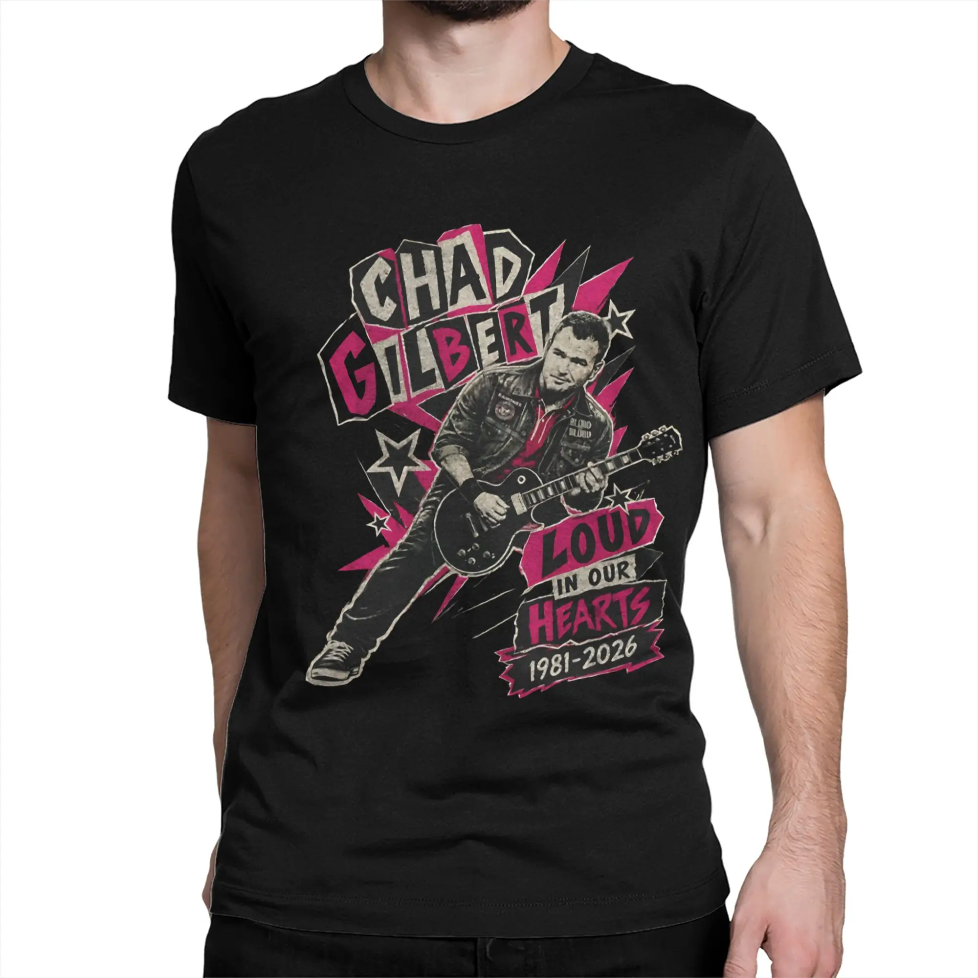 Rip Chad Gilbert Guitarist T Shirt Men Women 100% Cotton Casual T-Shirt Round Neck  Tees Short Sleeve Clothing Gift Idea