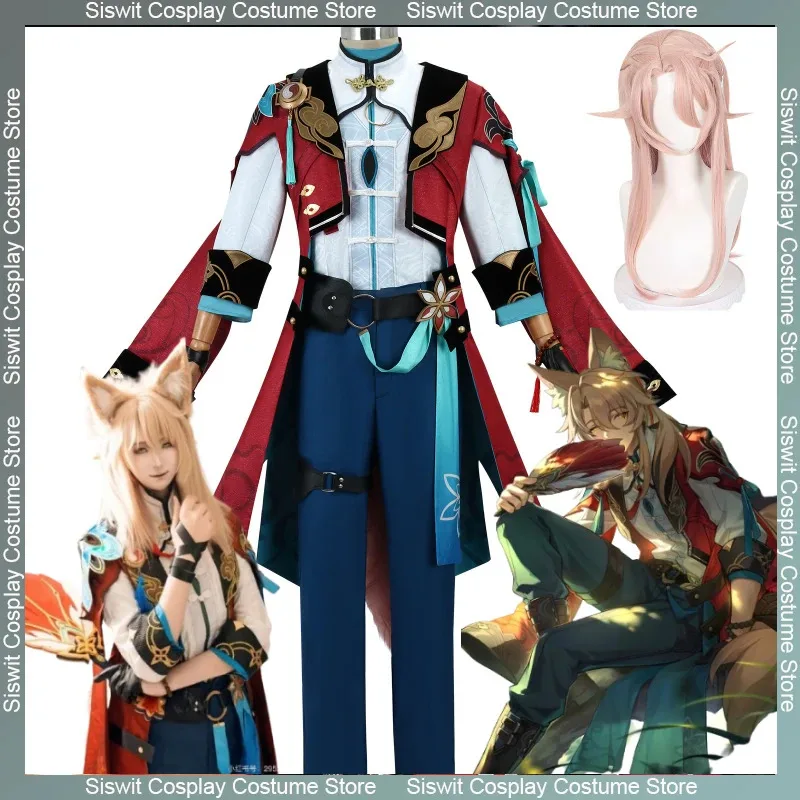 2025 yiyi Game Honkai: Star Rail Jiaoqiu Cosplay Costume Wig Tail Anime Ancient Chinese Style Character Party Roleplay Comic Con