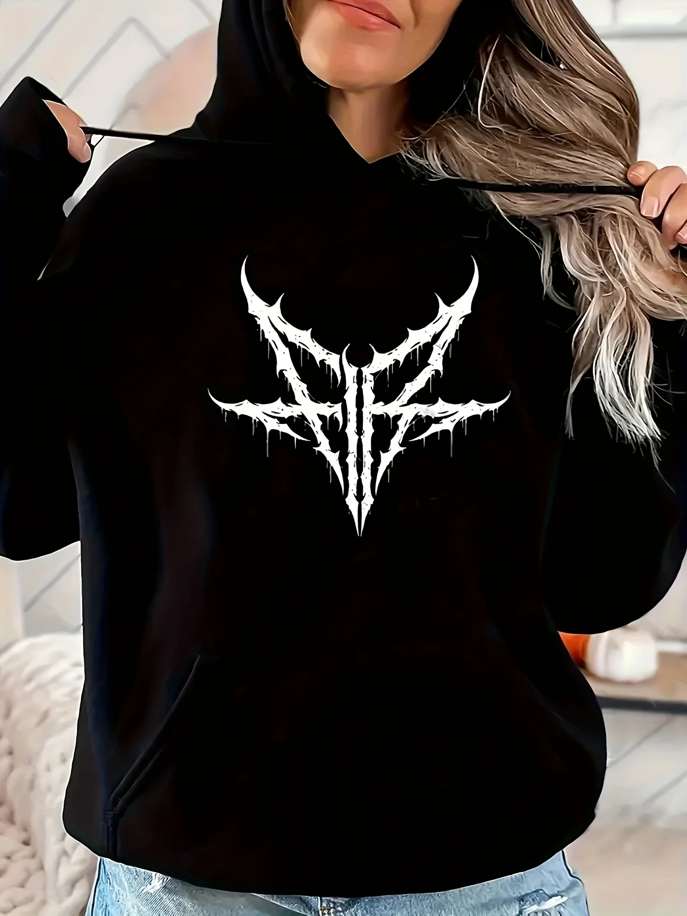 

Gothic Graphic Print Autumn and Winter Men's and Women's Hoodies Casual Loose Outdoor Street Sports Training Brand Fashion Trend