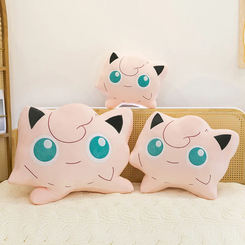40/75cm Jigglypuff 베개 포켓몬 플러시 장난감 애니메이션 인형 만화 쿠션 대형 포켓몬 플러시 카와이 어린이를위한 박제 선물 크리스마스