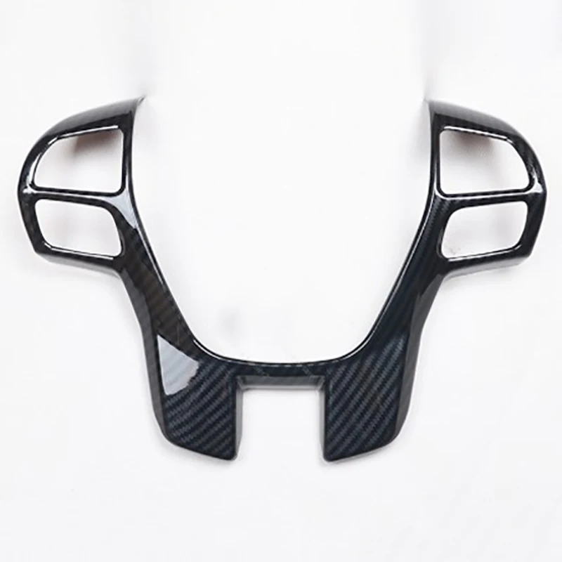 Carbon Fiber Steering Wheel Cover Trim Frame Decorator Sticker Car Accessories for Ford Ranger Everest Endeavour 2015+