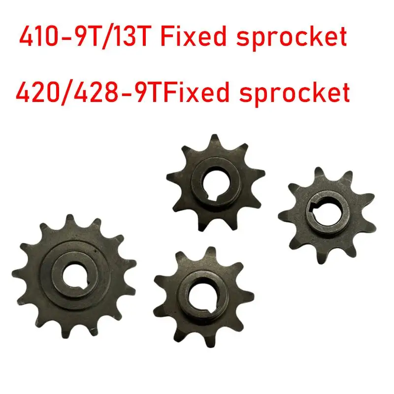 Versatile 9-tooth 13-tooth Motor Sprocket Kit 410 420 428 for MY1016Z MY1018 Ideal for Electric Bike Enthusiasts