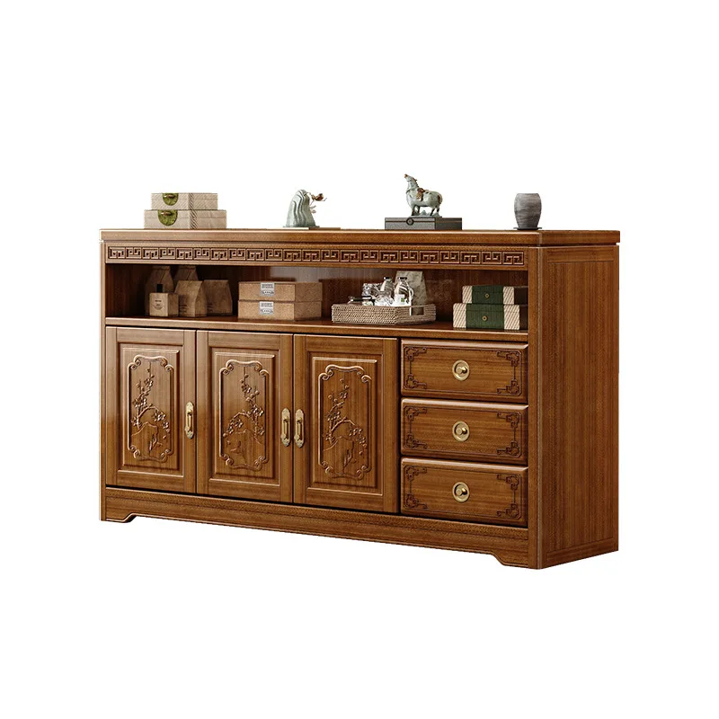 

New Chinese sideboard, camphor wood entryway, modern living room, solid wood decorative partition, wall-walled cupboard, storage