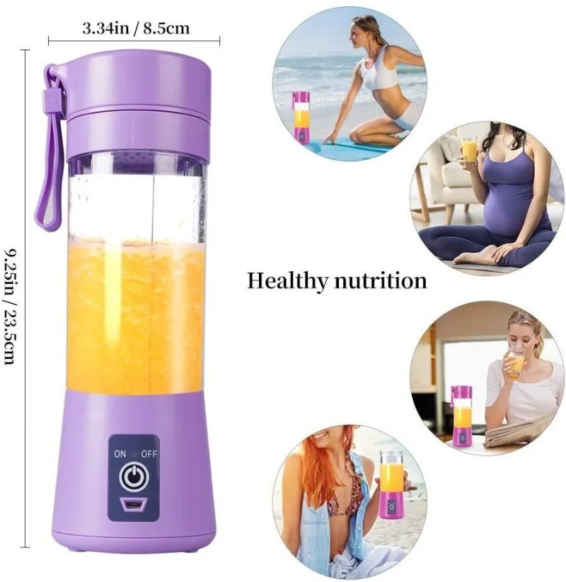 Mini spremiagrumi elettrico portatile Ricarica USB Frullato Milkshake Maker Spremiagrumi automatico Frutta Arancia Limone Frullatore da cucina