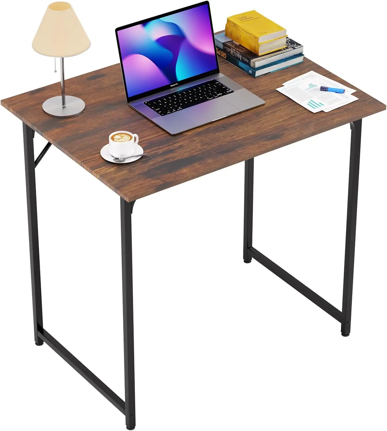 32 Inches Office Small Computer Desk/Home Office Desk/Study Student Writing Desk/Modern Simple Style Desk,Brown