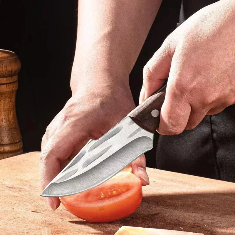 Stainless Steel Boning Knives Handmade Forged Knife  Fruit Slicing Knife Meat Cleaver Kitchen Knife Fish Knife Cooking Knife