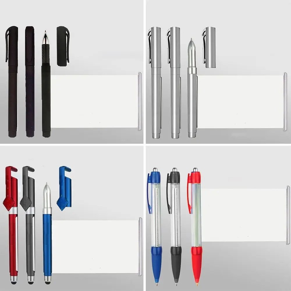 

Write Smoothly Black Gel Pen ABS and Coated Paper Durable Ballpoint Pen Creativity with Retractable Blank Scroll Exam Pen