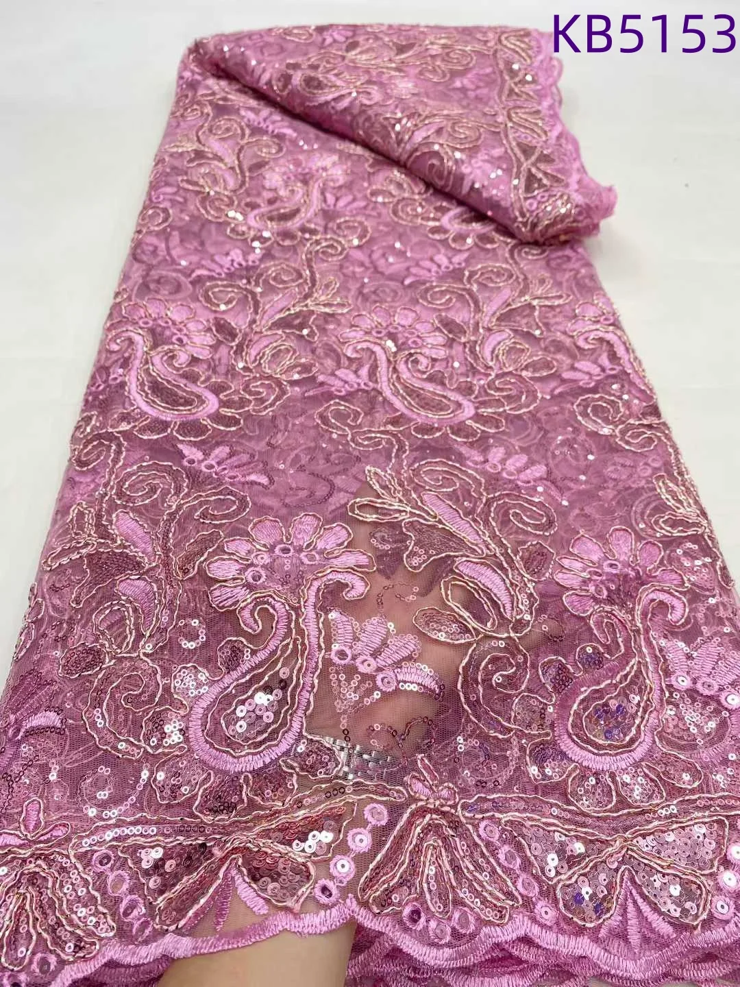 

Нигерийская кружевная ткань с вышивкой блестками, новейшая нигерийская кружевная ткань 2021, зеленая тюль, кружевная ткань для шитья KB5153