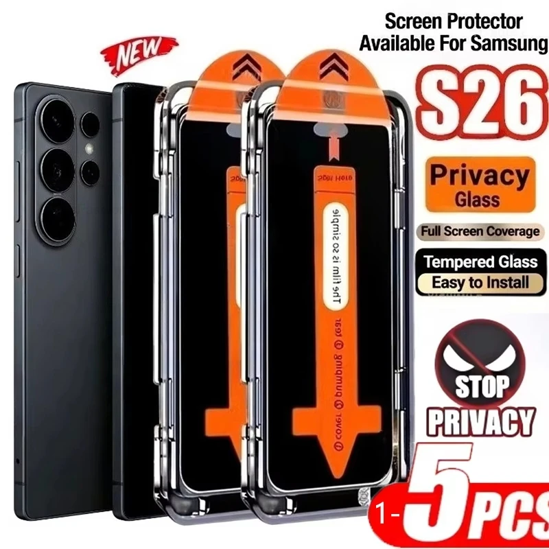 1-5 Stück Blickschutzfolie für Samsung S26 S25 Ultra S24 S23 Plus S20 FE A36 A37 A56 A57 A17 A07 Anti-Spy Panzerglas