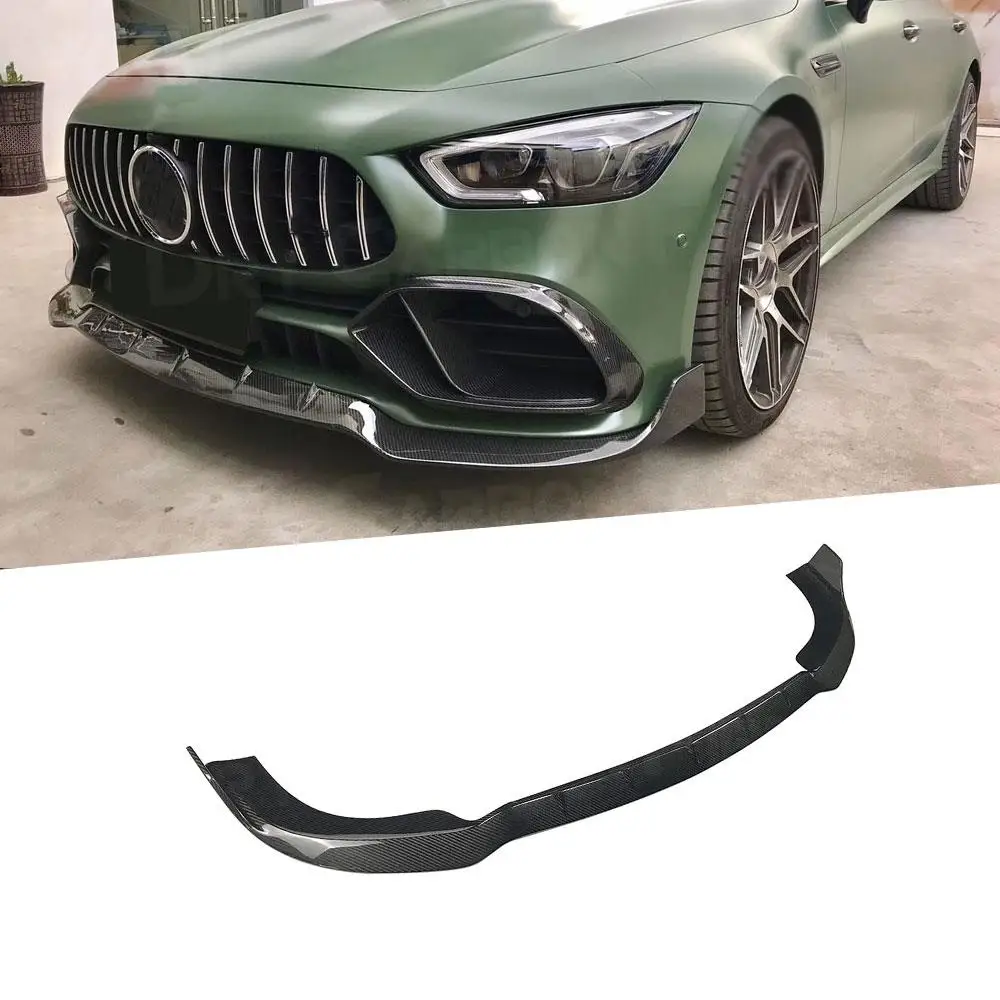 For Mercedes Benz AMG GT43 GT50 GT53 2019-2023 Dry Carbon Fiber / FRP Front Bumper Lip Chin Shovel Spoiler B Style Protection