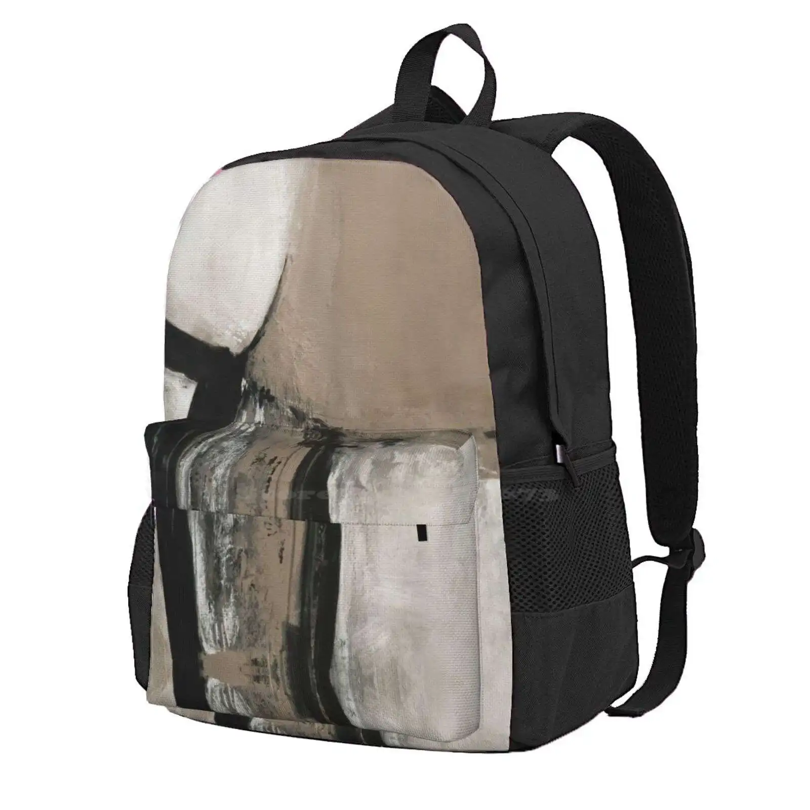 

Neutral Abstract Hot Sale Schoolbag Backpack Fashion Bags Abstract Contemporary Art From Original Painting Neutral Pastel Beige