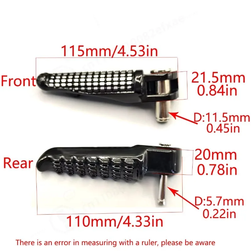 Motorcycle Foot Rests Pedal Front/Rear Footrest For ZX-6R ZX636 ZZR1400 EX650 ER 6F/6N 9R 10R 12R 14 Z750 S Z800 Z1000
